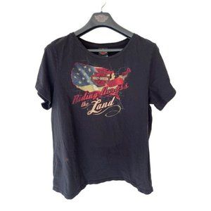 Short Women's Sleeve Shirt Harley-Davidson Size 1x Harley Davidson Black Women's